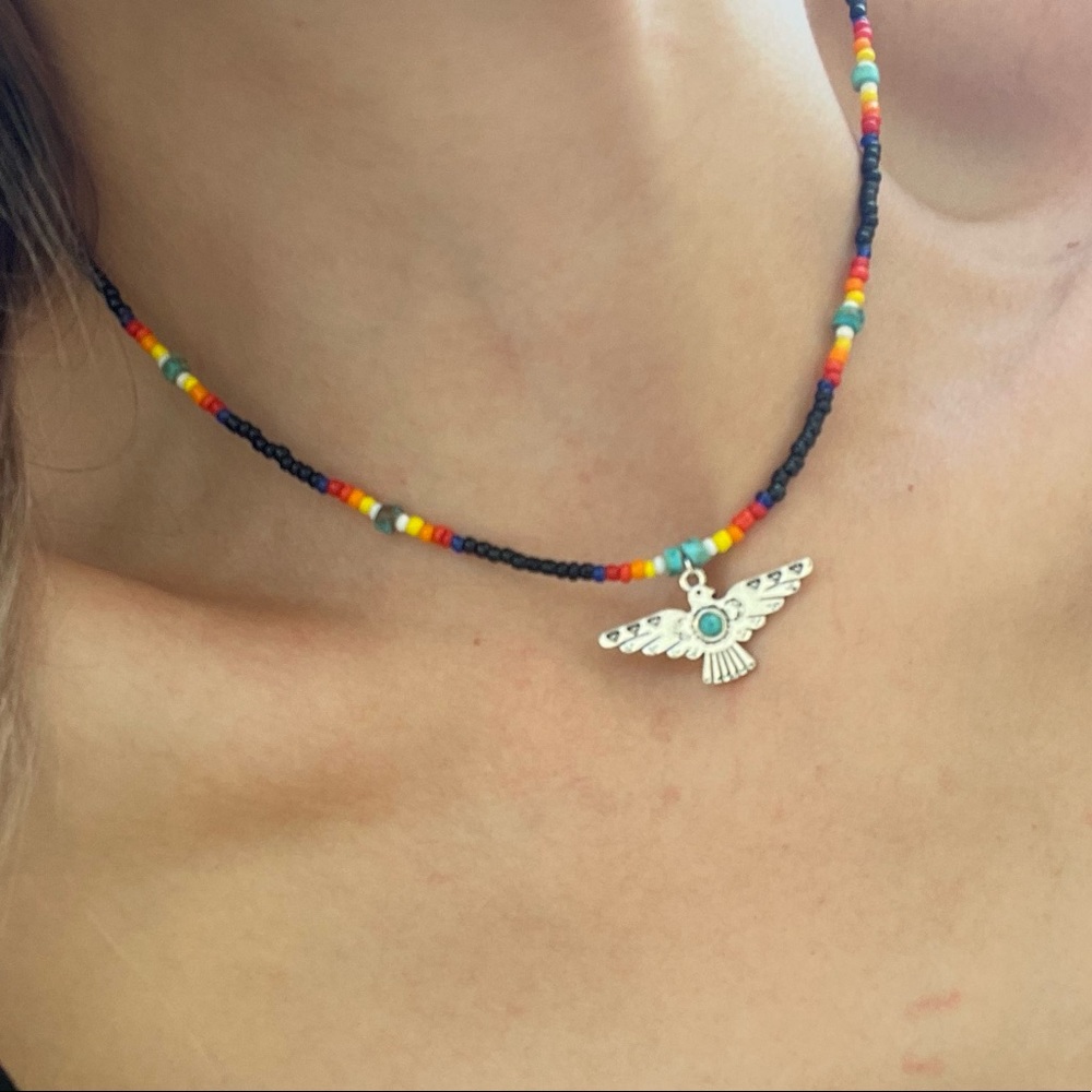 Thunderbird | Western Choker | Seed Bead Choker - Picture 2 of 2